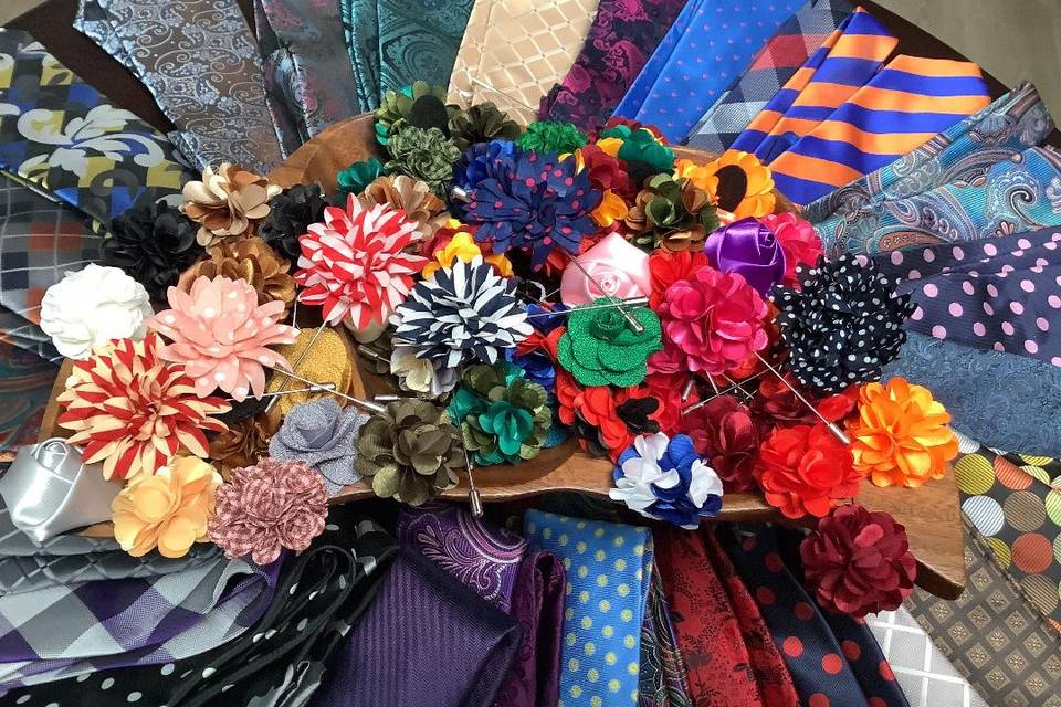 Necktie table closeup