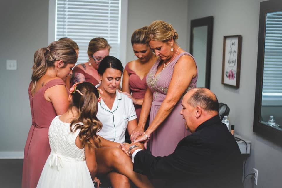 Special prayer with the bride