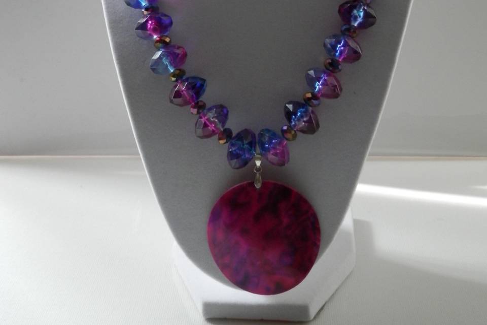 Blue & Purple Necklace Set