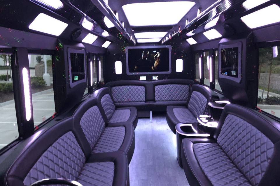Sleek and stylish party bus