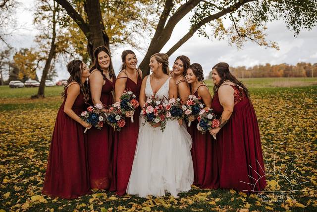 Winter berry bridesmaid outlet dresses