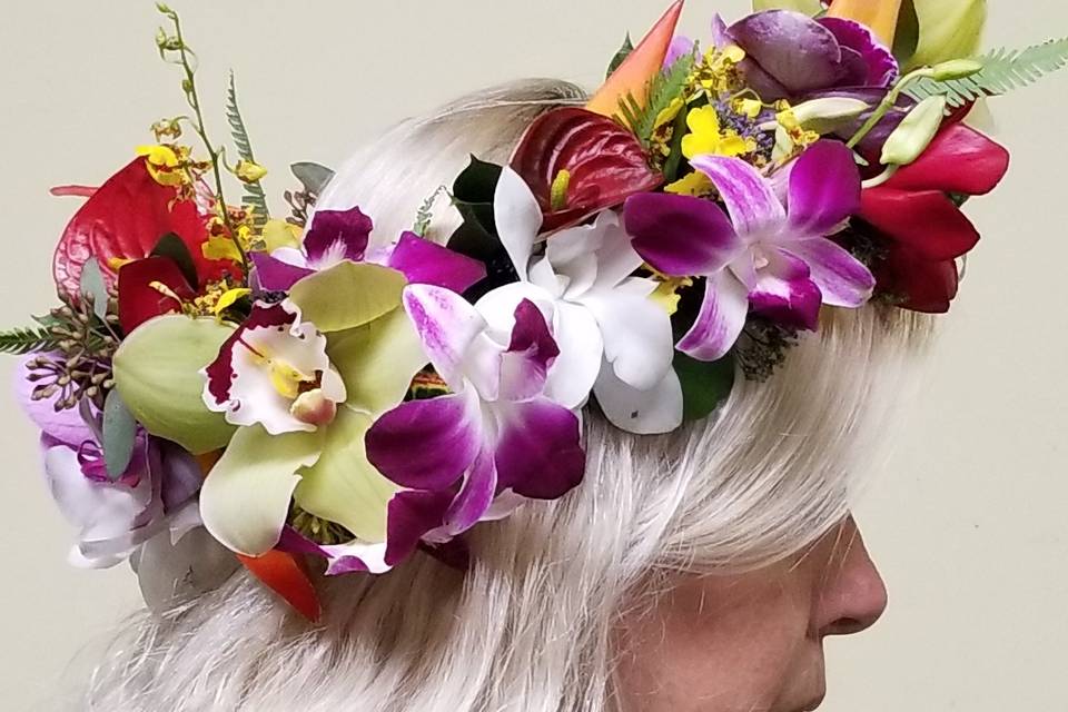 Hawaiian Haku Lei Headdress fo