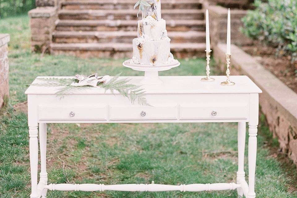 Reception table close up