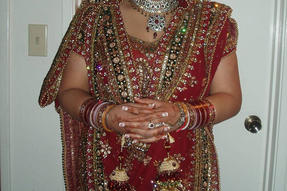 Sari draping