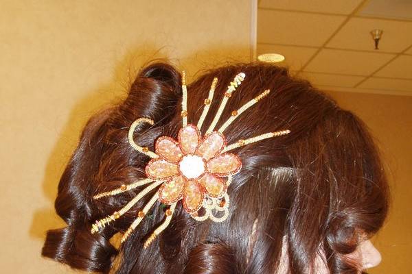 Updo with ringlets