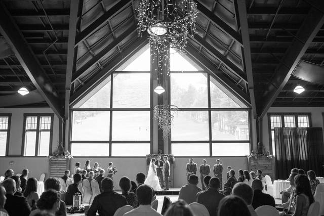 Indoor ceremony- McHenry Lodge Photo Credit: Jessica Fike Photography