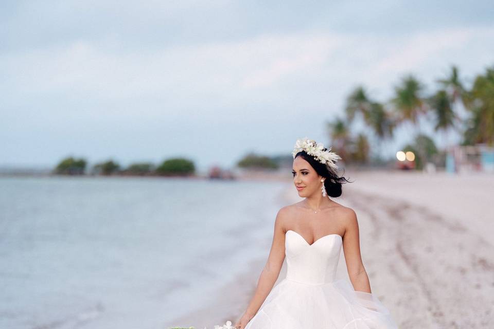 Bride by the Beach