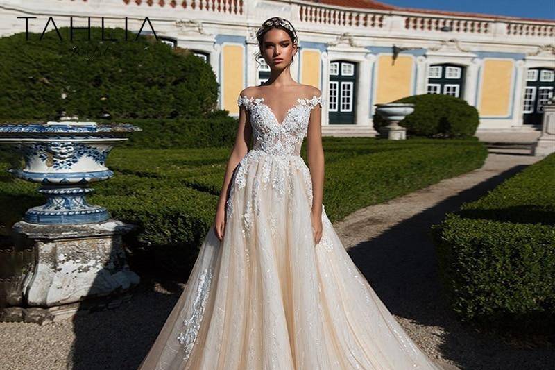 Cap Sleeve Lace Gown