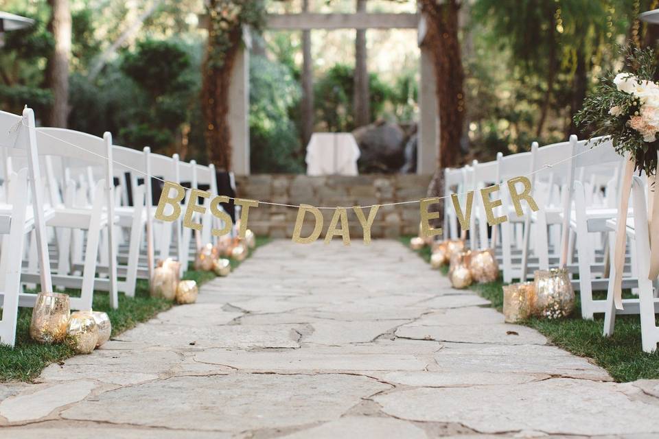 Candlelit aisle