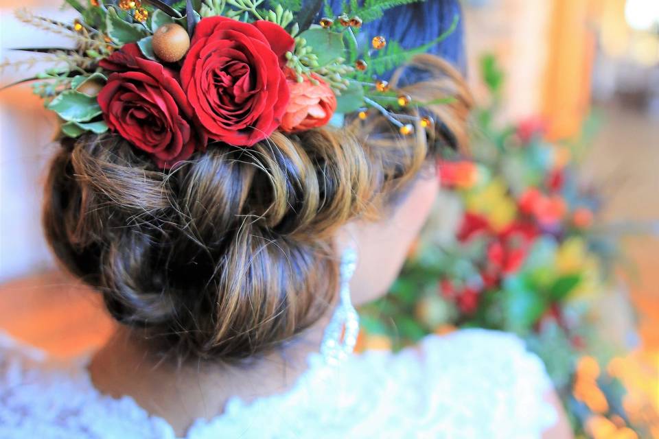 Floral hair pins