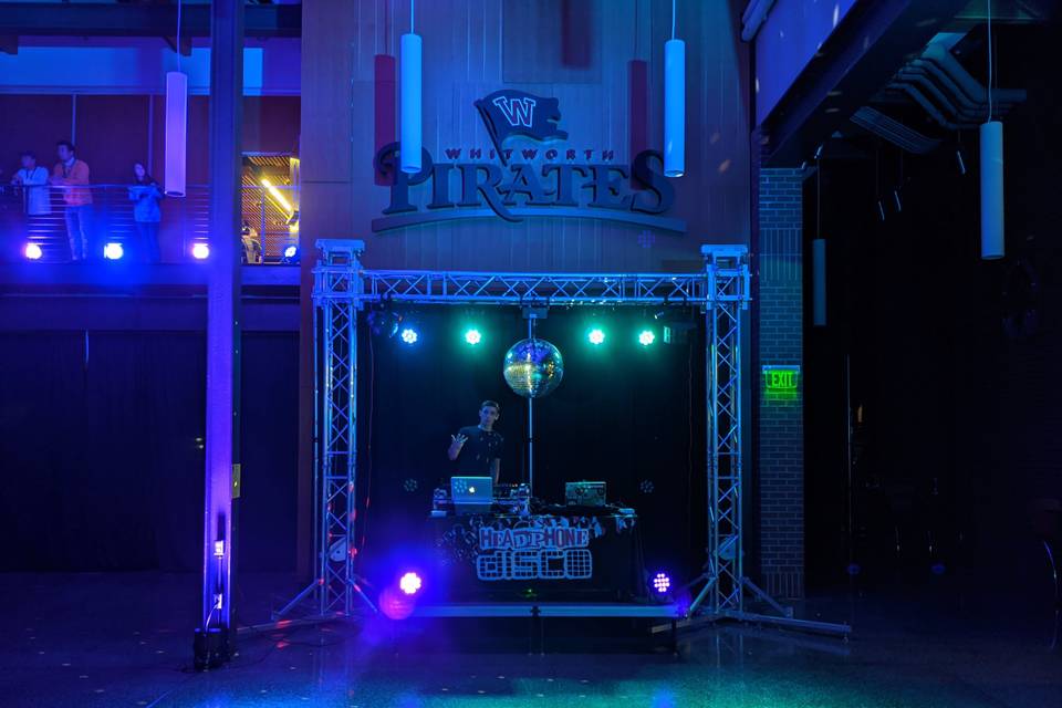 Deluxe DJ booth.