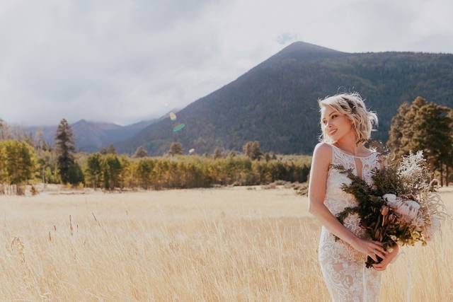 The bride in nature