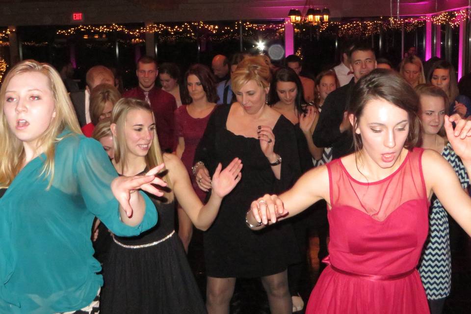 So much fun at a wedding reception in January, 2014 at the DuBois Country Club in DuBois, PA!