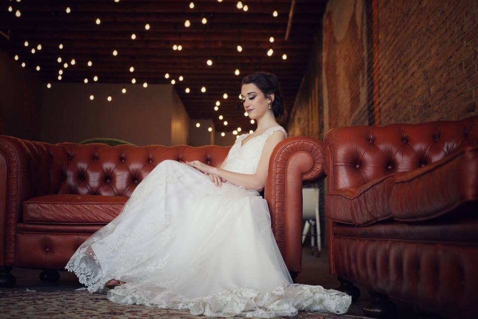 Bride in Durham Hall