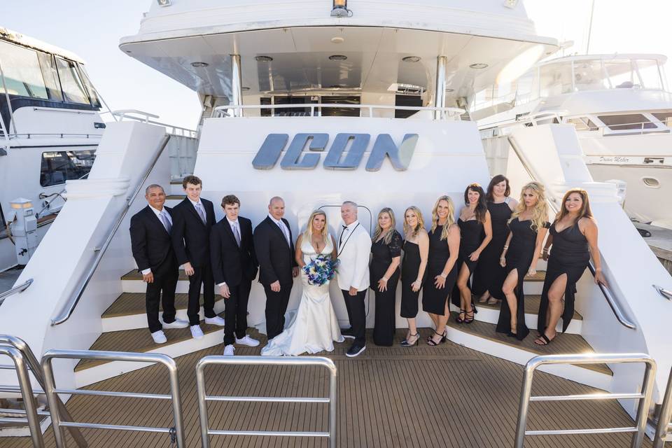 Wedding Party on the aft!