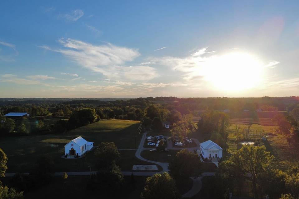 Aerial view farmland