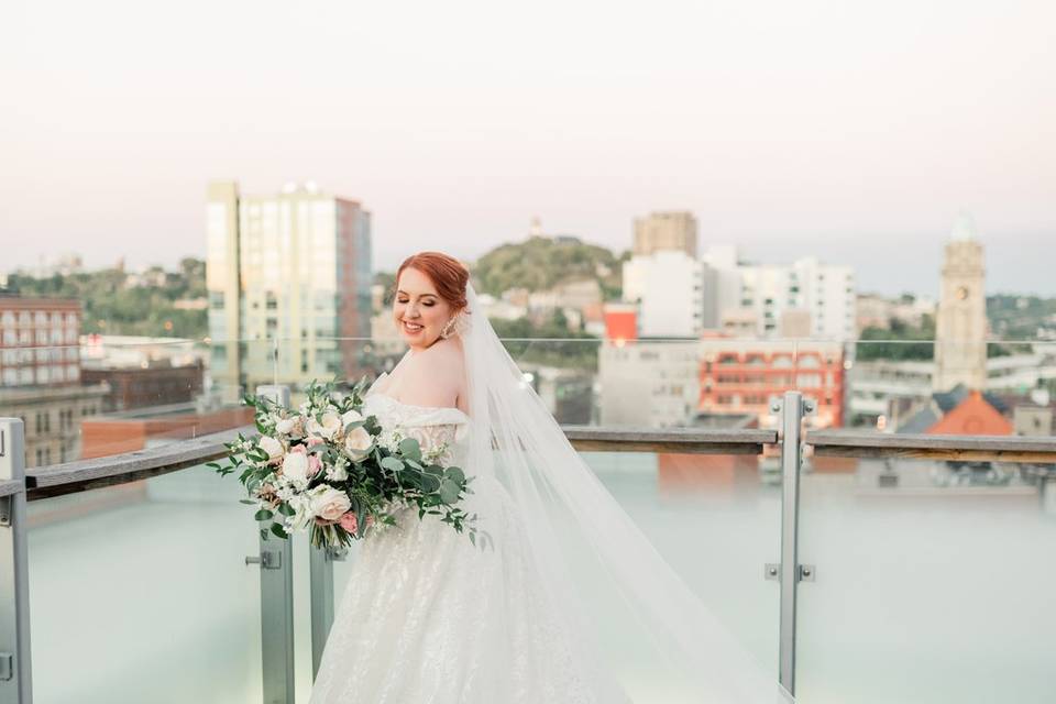 Bride on Rooftop