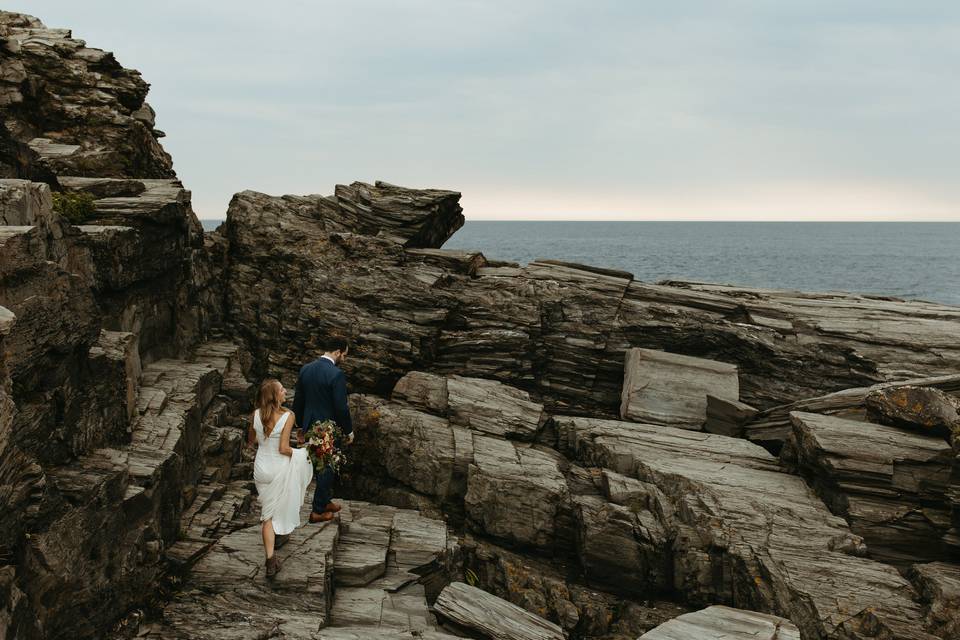 Maine elopement on the coast