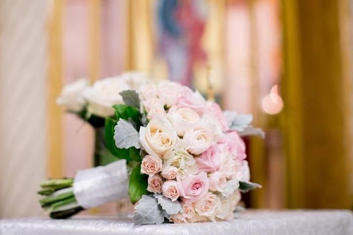 Bouquet with white wrap