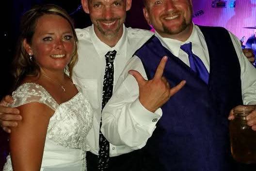 Bride & Groom with DJ
