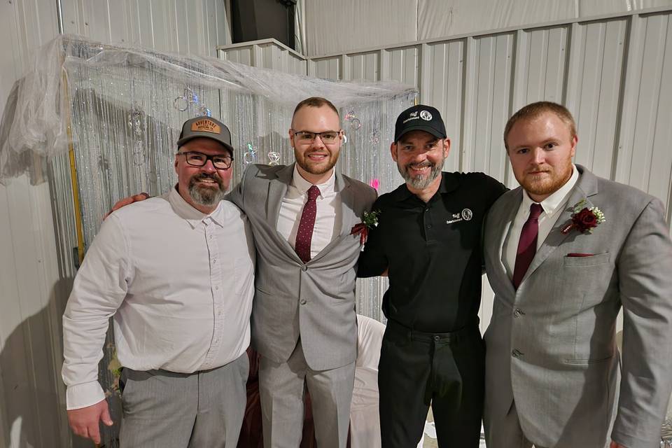 Groomsman with DJ