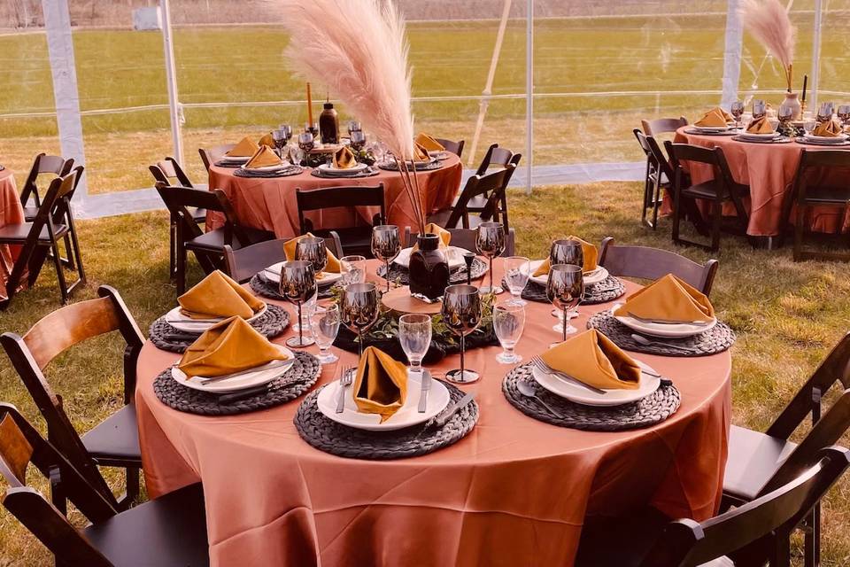 Clear Tent with Tables