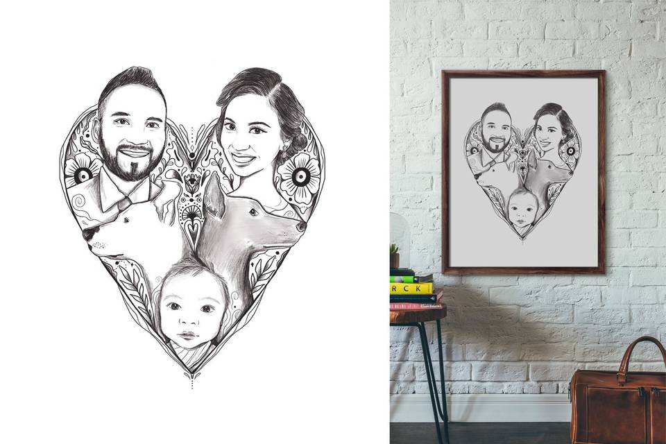 Ready-to-frame family portraits