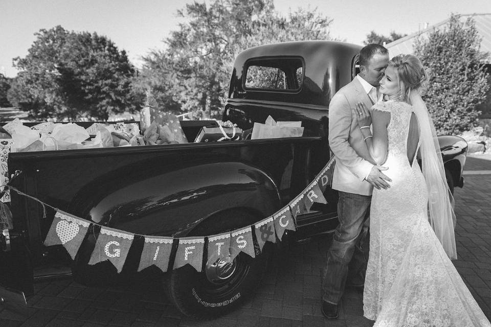 The bride and groom