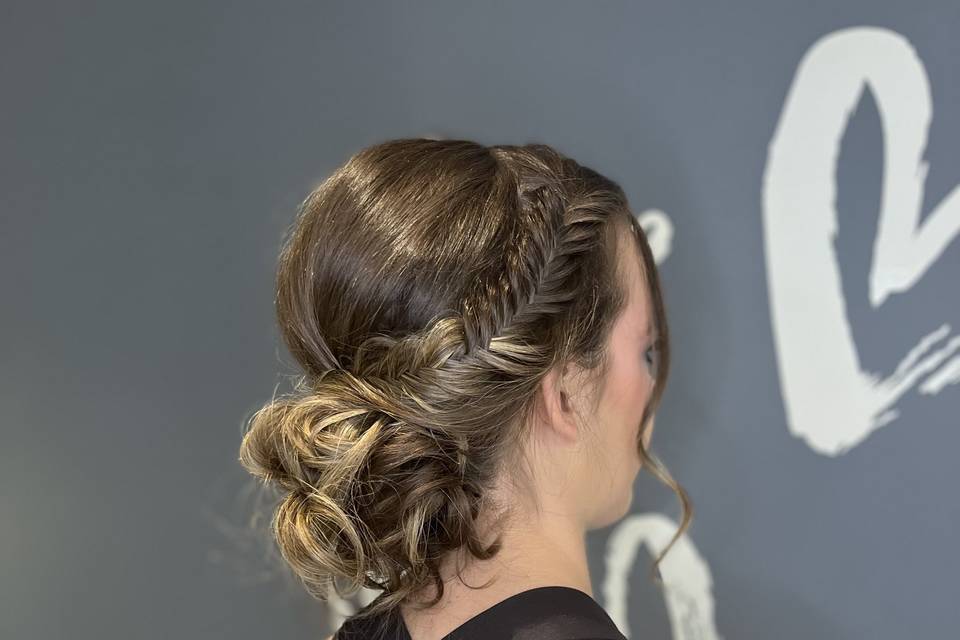Textured Updo with braid