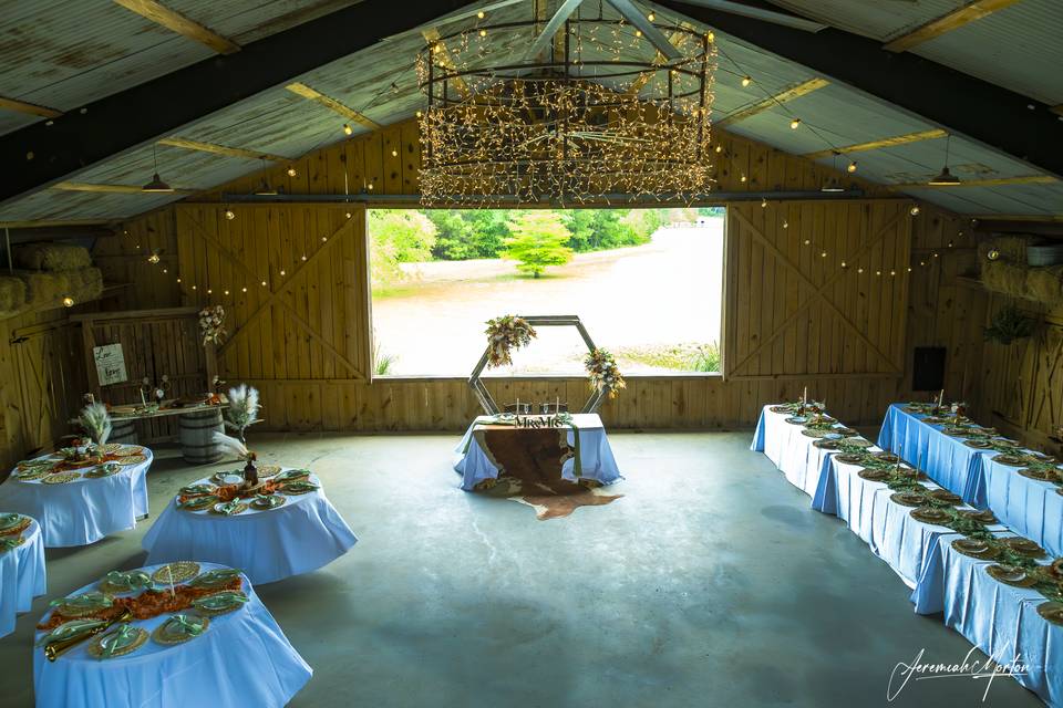Inside Barn for Reception