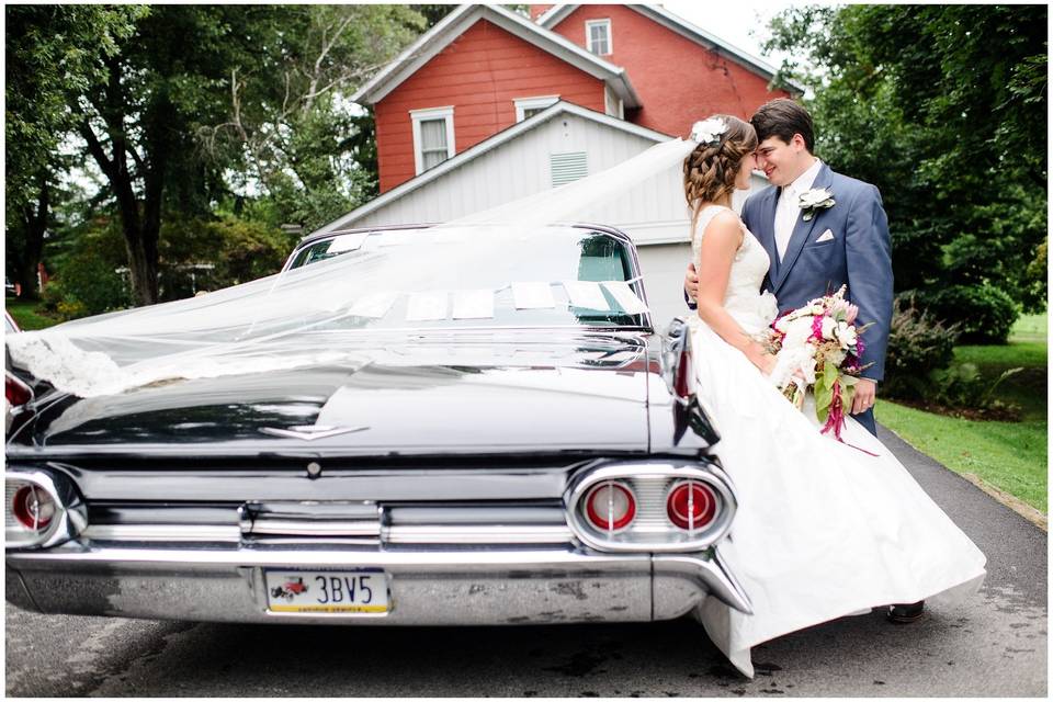 The bride and groom