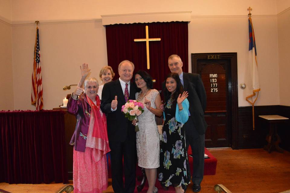 Group photo at the altar