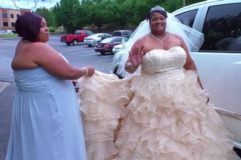 Bride and Groom walking