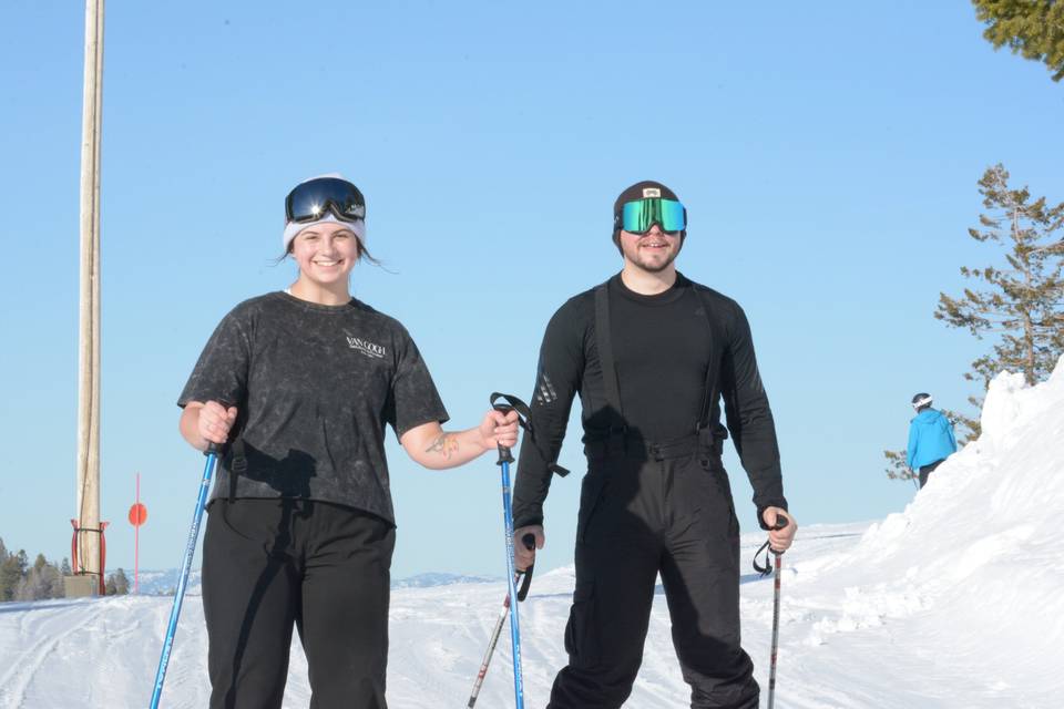 Skiers at Bogus Basin