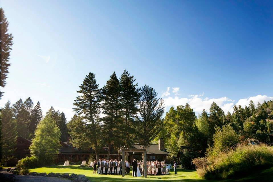 Outdoor wedding ceremony