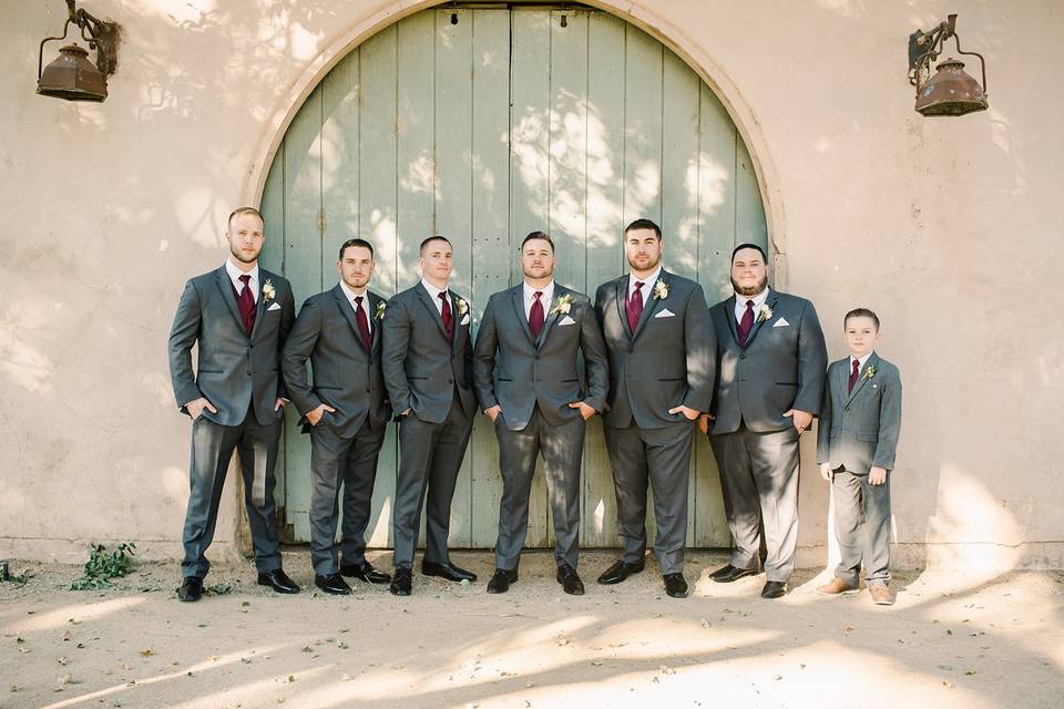 Groom and groomsmen