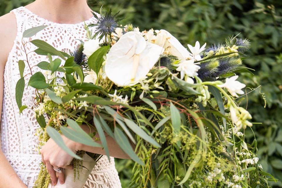 Bridal cascading bouquet