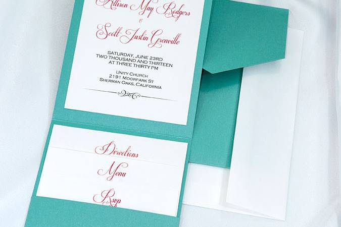 BeautifulTiffany Elegance All In One Kit, everything you need for the perfect invitation. Use our downloadable templates and kits, combine with your creativity and ink jet home printer and you save enough to splurge elsewhere. Gorgeous quality equals impressive results.