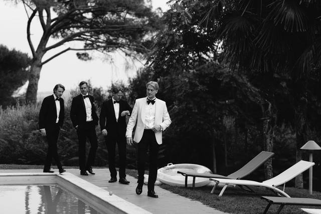 Walking with best man