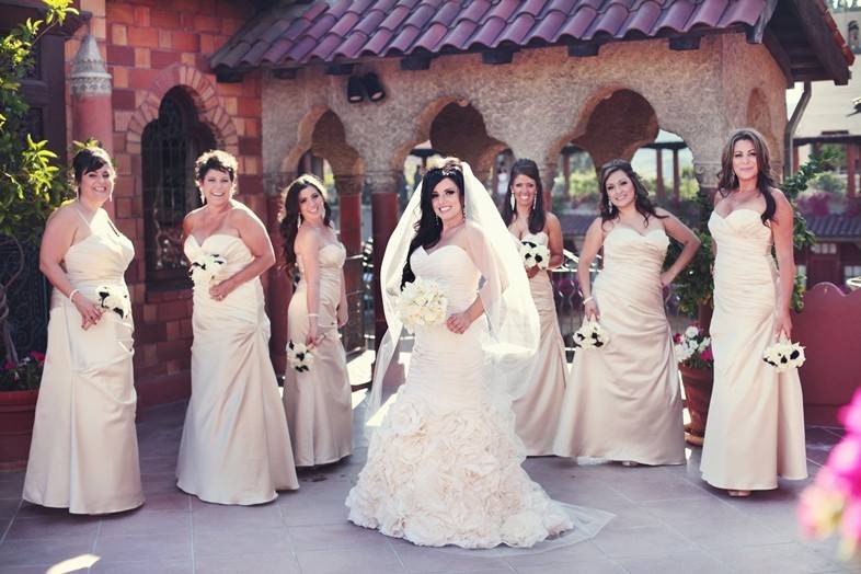 the bride and bridemaids