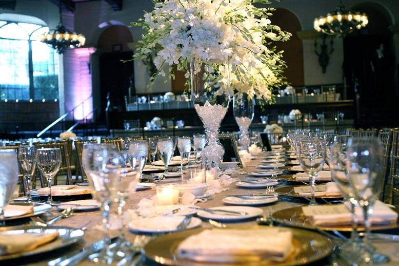 Table setup for the reception