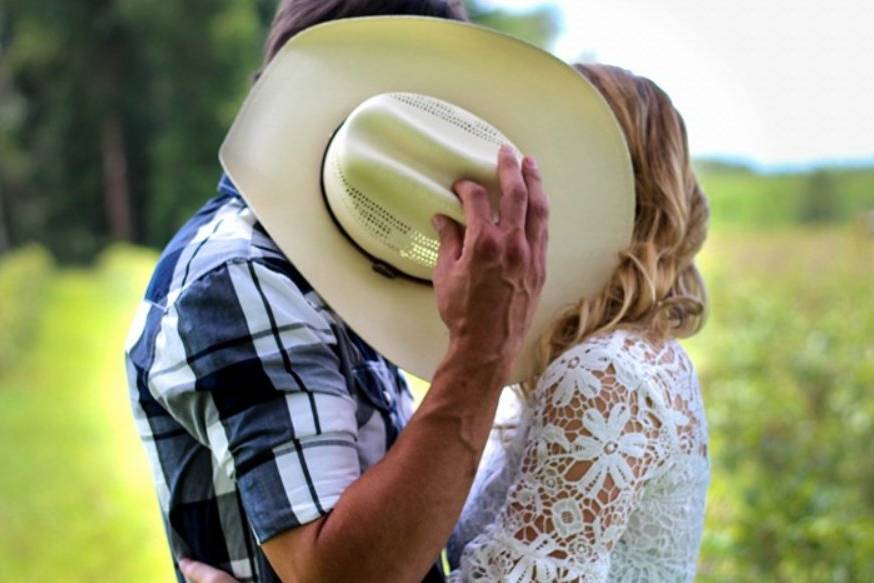 Couple by the meadows