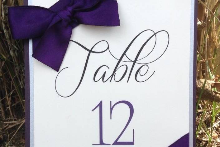 Dark purple and silver ribbon