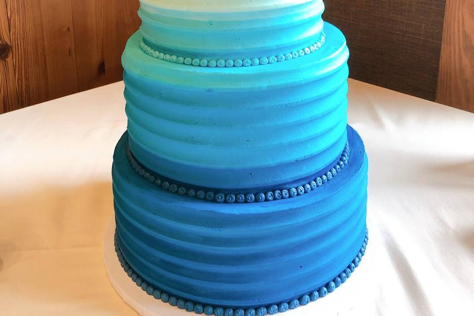 Blue Ombre 3 Tier