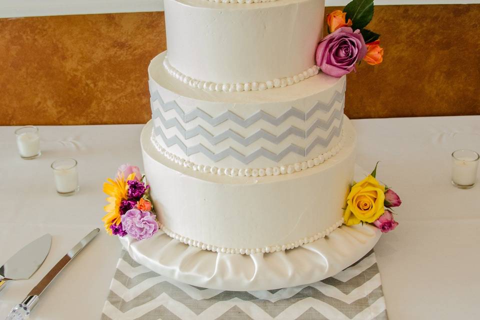 Chevron Wedding Cake