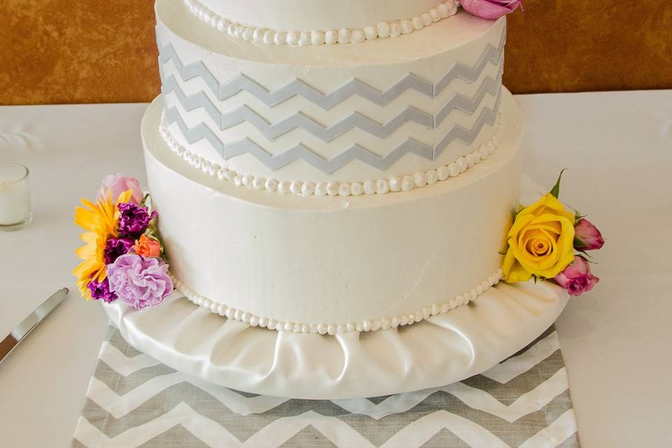 Chevron Wedding Cake