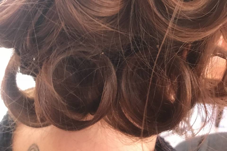 Curled updo