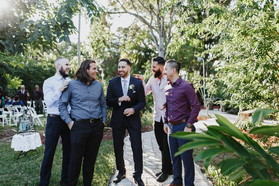 Groom and the fellas