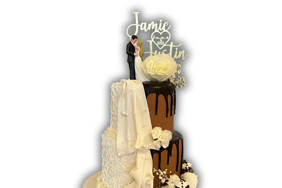 Custom 3 tier Wedding Cake