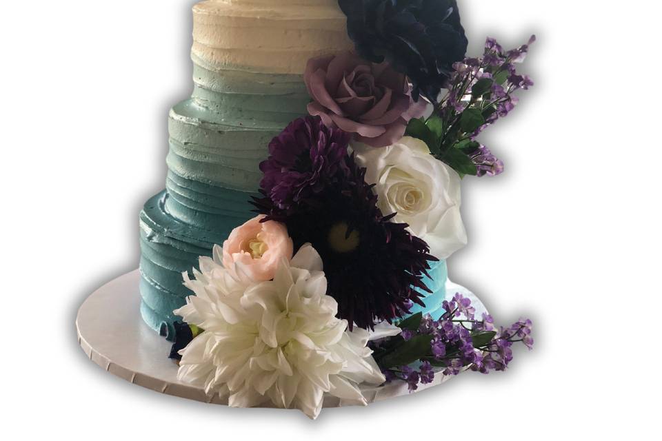 Ombre Spatula Textured Cake